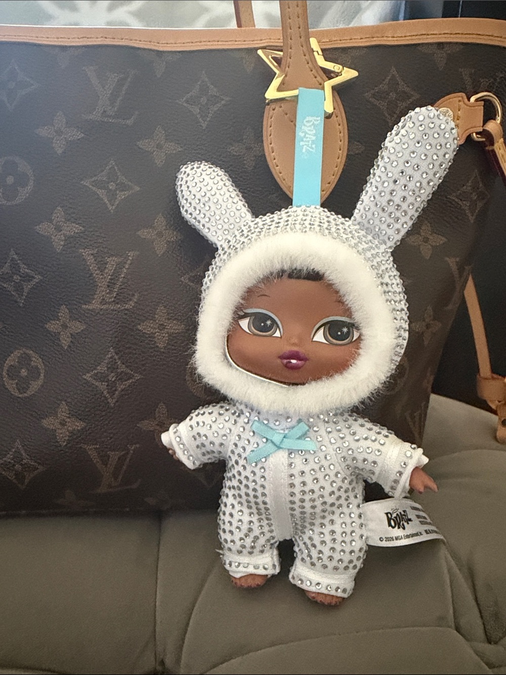 Bratz Babyz Bunny Doll Rhinestone Silver Holiday Ornament NWT